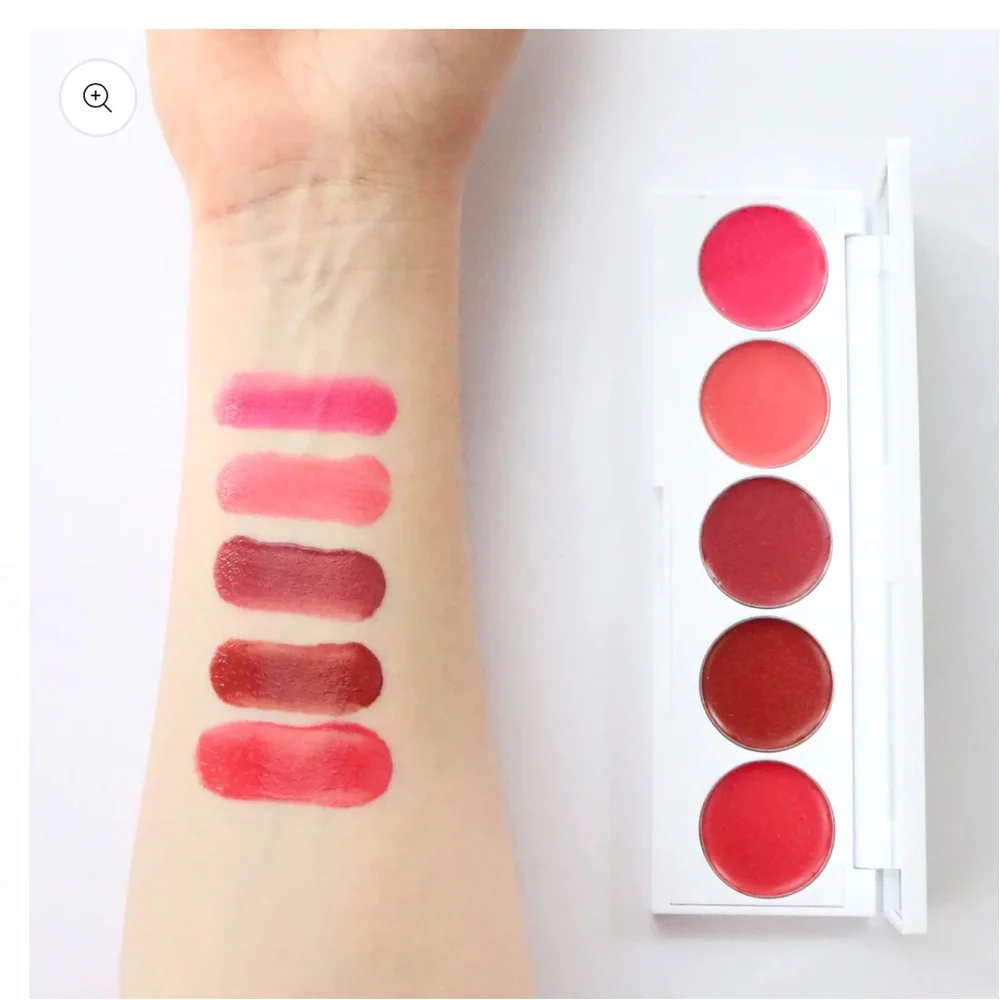 Seraphine Botanicals Rhubarb + Rose - Creamy Lip & Cheek Palette.